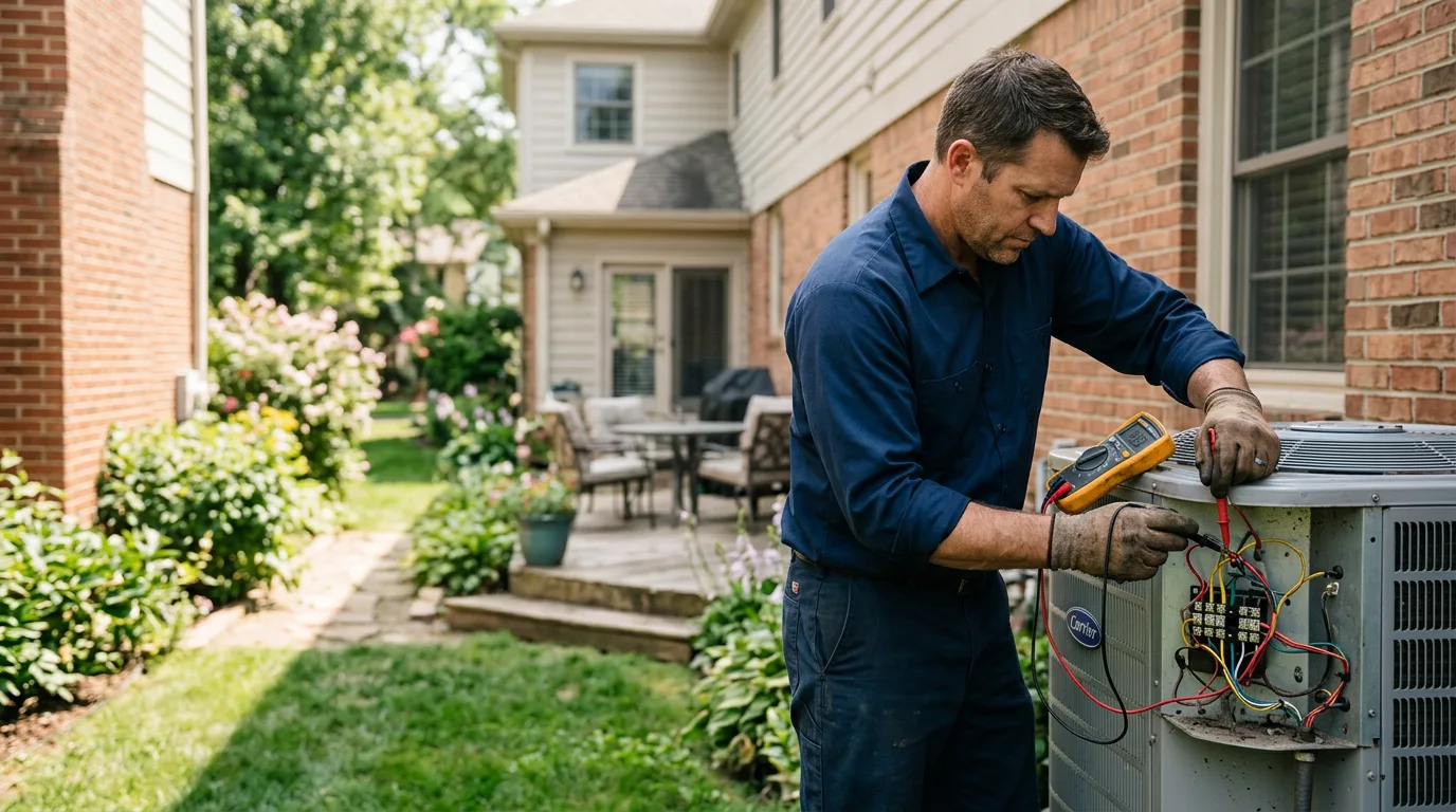 HVAC technician working near New Washington, OH